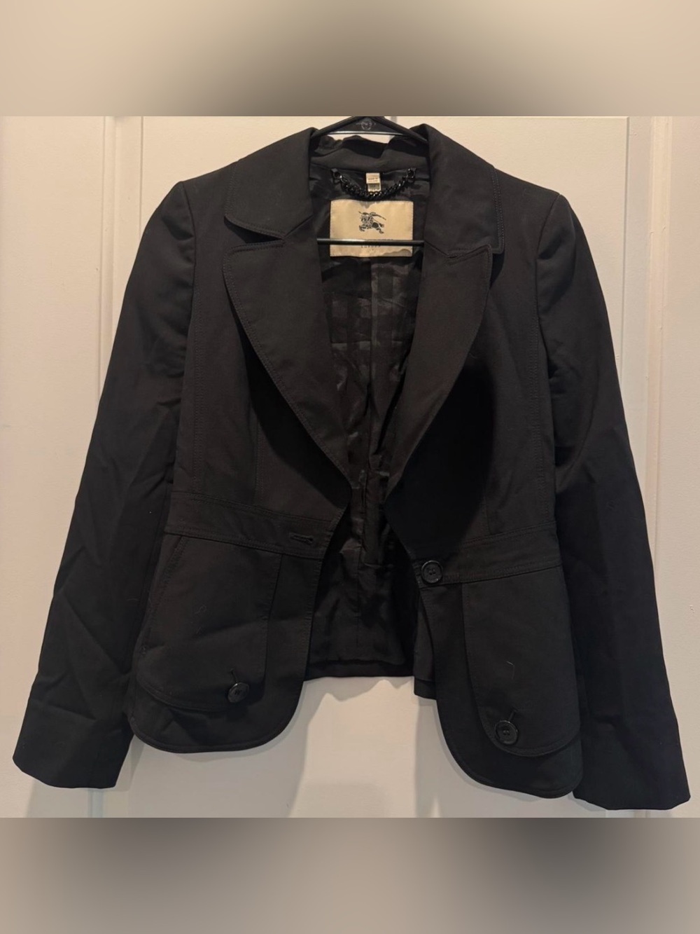 Burberry London Black Women's Tailored Jacket - Classic Blazer Style